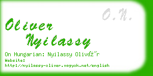 oliver nyilassy business card